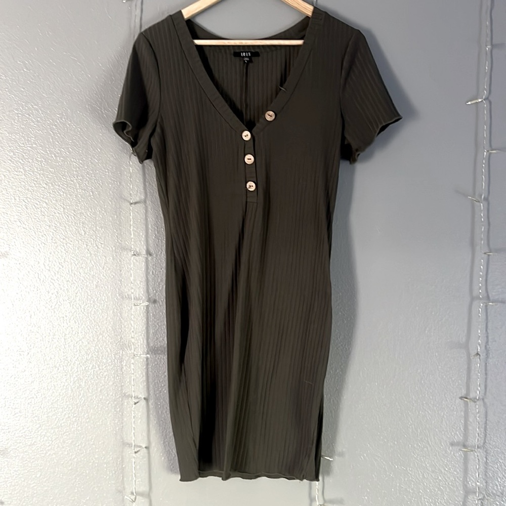 Iris Large Green bodycon dress